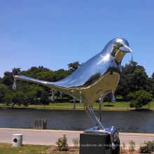 große Outdoor-Garten Dekoration Skulptur Metall Handwerk Vogel Skulptur